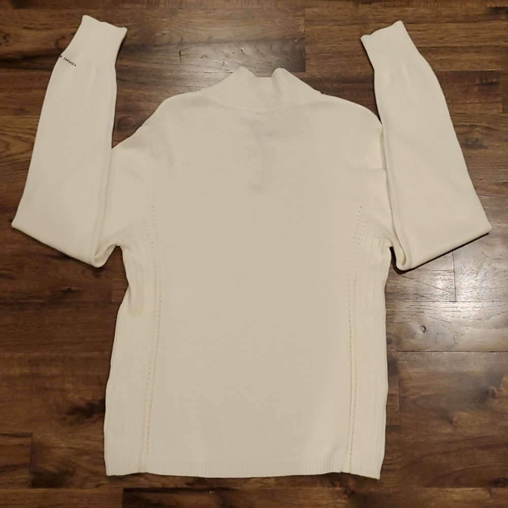 Womens Tommy Hilfiger ivory high neck sweater size XL - Picture 4 of 4